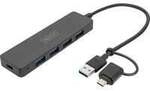 USB 3.0 Hub 4-Port Slim Line, USB-Hub