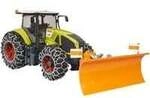 Claas Axion 950 mit Schneeketten und R&auml;umschild, Modellfahrzeug
