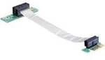 Riser Karte PCI Express x1 > x1 mit flexiblem Kabel 13 cm links gerichtet, Riser Card