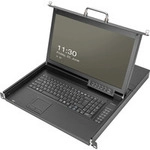 Modulare HD LCD KVM Konsole mit 17" TFT 8 Port VGA, KVM-Switch
