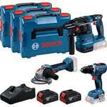 18V Profi Set, GBH 18V-22 + GSR 18V-65 + GWS 18V-8 Professional, Werkzeug-Set
