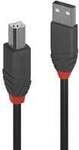 USB 2.0 Typ A an B Kabel, Anthra Line