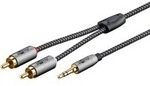 Plus Audio Adapterkabel AUX 3,5mm Klinke > Stereo-Cinch Stecker