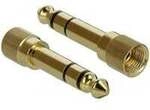 Adapter 6,35mm Stecker > 3,5mm 3Pin Buchse, schraubbar
