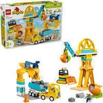 10476 DUPLO Town Baustelle mit Baufahrzeugen - 3-in-1-Set, Konstruktionsspielzeug
