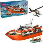 60504 City Rettungsboot der K&uuml;stenwache mit Hubschrauber, Konstruktionsspielzeug