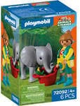 72092 Animals & Friends Zoo: Elefantenbaby und Pflegerin, Konstruktionsspielzeug
