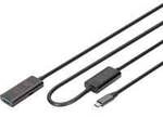 Aktives USB 3.2 Gen 1 Verl&auml;ngerungskabel, USB-C Stecker > USB-A Buchse