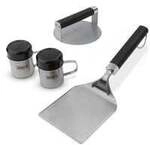 Smashed Burger Set, f&uuml;r Plancha, 4-teilig , Presse