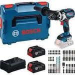 Werkzeug-Set Akku-Schlagbohrschrauber 18 Volt 110 Nm mit 2 Akkus 5,0 Ah und...