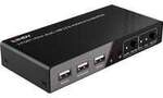 2 Port KVM Switch HDMI 4K60, USB 2.0 & Audio, KVM-Switch