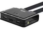 2 Port HDMI 4K60, USB Typ C, USB 2.0 & Audio Cable KVM Switch, KVM-Switch