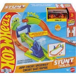 Stunt Tracks Championship Rennbahnset mit Hot Wheels Auto im Ma&szlig;stab 1:64