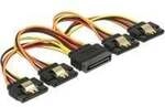 Kabel SATA 15Pin Stecker > 4x SATA 15Pin Buchse