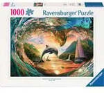 Puzzle Sprung in den Sonnenuntergang