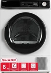 SHARP 10856152, SHARP KD-NHA8G6TWC-DE, W&auml;schetrockner wei&szlig;/schwarz,