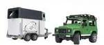 Land Rover Defender mit Pferdeanh&auml;nger, Modellfahrzeug