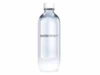 PET-Flasche 1 Liter, Trinkflasche - transparent/schwarz