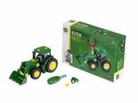 John Deere-Traktor mit Frontlader und Gewicht, Spielfahrzeug - grün