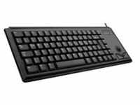 Slim Line G84-4400, Tastatur - schwarz, US-Layout, integr. Trackball