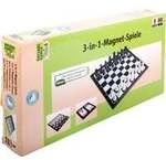 3 in 1 Magnetspiel f&uuml;r Dame, Schach und Backgammon, Brettspiel