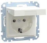 Schutzkontakt-Steckdose mit Klappdeckel, Unterputz, 16 Ampere, 250 Volt, System M