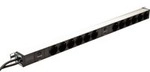 19" Steckdosenleiste mit Aluminiumprofil, 12-fach, 1HE