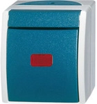 Kontrollwechselschalter Aufputz mit Wippe, 1 Modul, Schutzart IP44, 10 Ampere, 250