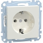Schutzkontakt-Steckdose mit Steckklemme, Unterputz, 16 Ampere, 250 Volt, gl&auml;nzend