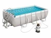 Power Steel Rectangular Frame Pool-Set, 404cm x 201cm x 100cm, Schwimmbad -...