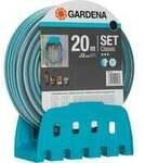 GARDENA 18005-50, GARDENA Wandschlauchhalter mit Classic Schlauch grau/t&uuml;rkis,...