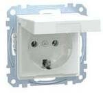 Schutzkontakt-Steckdose mit Klappdeckel, Unterputz, 16 Ampere, 250 Volt, System M