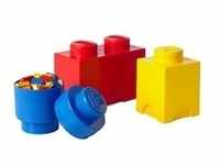 LEGO Storage Brick Multi Pack 3er, Aufbewahrungsbox - rot, Gr. S
