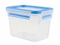 CLIP & CLOSE Frischhaltedose 1,1 Liter - transparent/blau, rechteckig,...