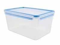 CLIP & CLOSE Frischhaltedose 8,0 Liter - transparent/blau, rechteckig,...