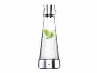 FLOW Slim Kühlkaraffe aus Glas, Kanne - transparent/edelstahl, mit Kühlstation