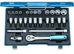 Steckschl&uuml;ssel-Satz 1/2" 6-kant 10-30 mm, 27-teilig
