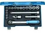 Steckschl&uuml;ssel-Satz 1/2" 6-kant 8-24 mm, 19-teilig