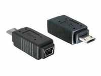 USB Adapter, Micro-USB Stecker > Mini-USB Buchse - schwarz