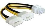 Stromkabel PCI Express 8 Pin > 2x 5,25" Stecker 4 Pin