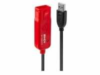USB 2.0 Aktivverlängerungskabel Pro, USB-A Stecker > USB-A Buchse - schwarz/rot, 8