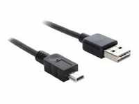 EASY-USB 2.0 Kabel, USB-A Stecker > Mini USB-B Stecker - schwarz, 1 Meter, USB-A