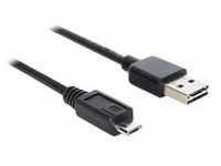EASY-USB 2.0 Kabel, USB-A Stecker > Micro-USB Stecker - schwarz, 1 Meter, USB-A