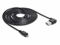 EASY-USB 2.0 Kabel, USB-A Stecker 90° > Micro-USB Stecker - schwarz, 3 Meter,...