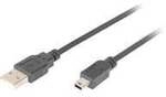 USB 2.0 Kabel, USB-A Stecker > mini USB Stecker