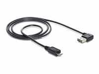 EASY-USB 2.0 Kabel, USB-A Stecker 90° > Micro-USB Stecker - schwarz, 2 Meter,...