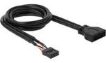USB 2.0 Adapterkabel, 9 Pin Header Buchse > USB 3.2 Pin Header Stecker