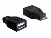 USB 2.0 Adapter, Micro-USB Stecker > USB-A Buchse - schwarz