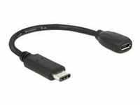 USB 2.0 Adapter, USB-C Stecker > Micro-USB Buchse - schwarz, 15cm
