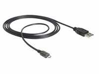 USB 2.0 Kabel, USB-A Stecker > Micro-USB Stecker - schwarz, 1,5 Meter, mit